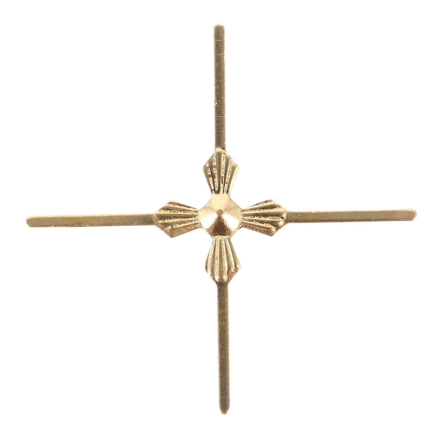 Фитинг крест для бусин и подвесок 10x10 мм 10 шт. Gold