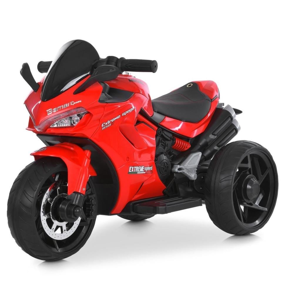 Детский электромотоцикл Bambi Racer до 30 кг 2WD Красный (DE-169-E-779)