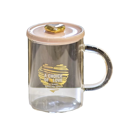 Чашка с крышкой Stenson Kind heart YG01152 450 мл