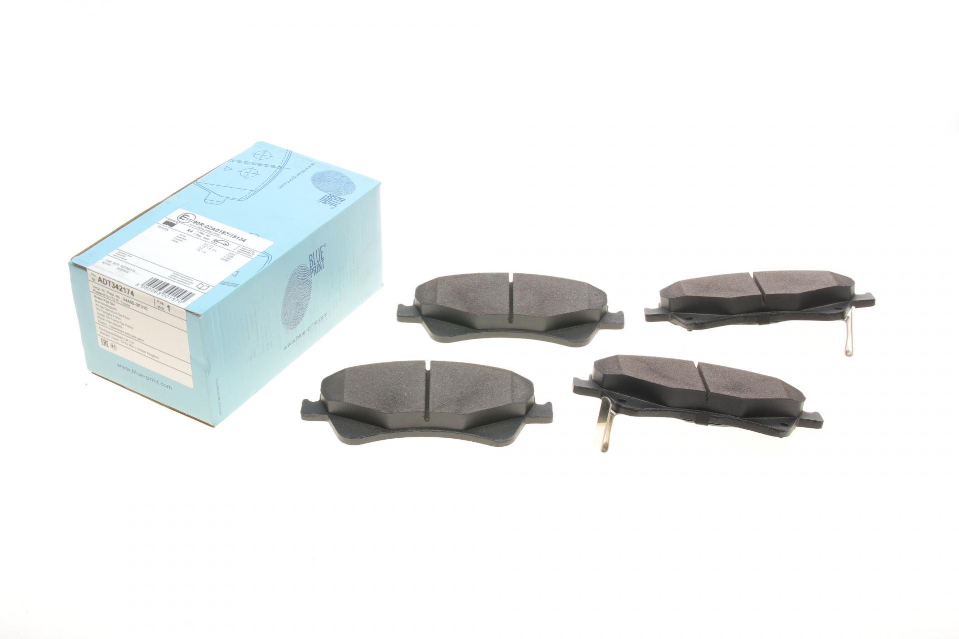 Колодки тормозные передние BLUE PRINT ADT342174 Toyota Avensis/Auris 1.6-2.0 D-4D 08-
