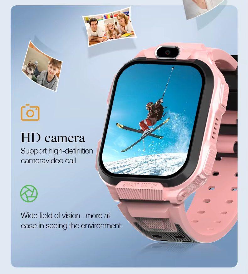 Смарт-часы детские D08 GPS 4G SIM и видеозвонком Черный (35625955) - фото 11