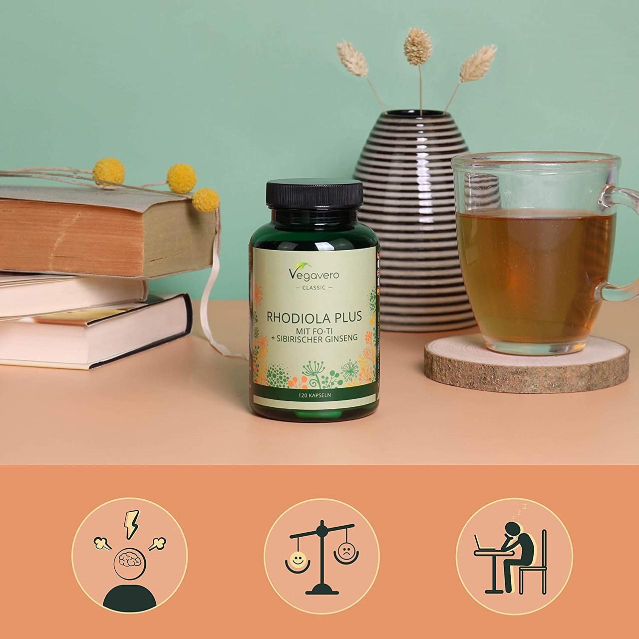 Витамины для иммунитета Vegavero Rhodiola Plus 120 капс. (5009430) - фото 3