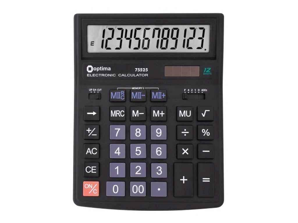 Калькулятор Optima O75525 настольный 12 разрядов (1052145) Калькулятор Optima O75525 настольный 12 разрядов (1052145)