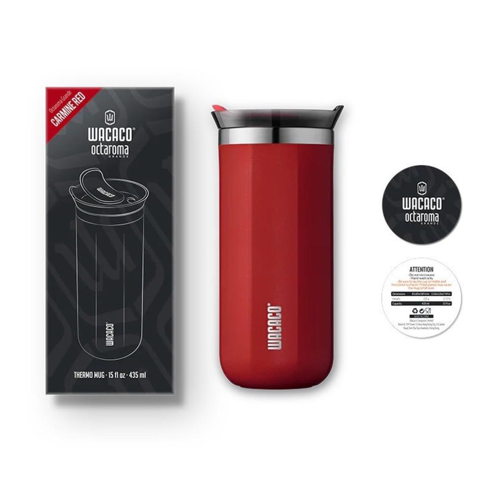 Термокружка с крышкой Wacaco Octaroma Grande 435 мл Red (WOCT435RED) - фото 3