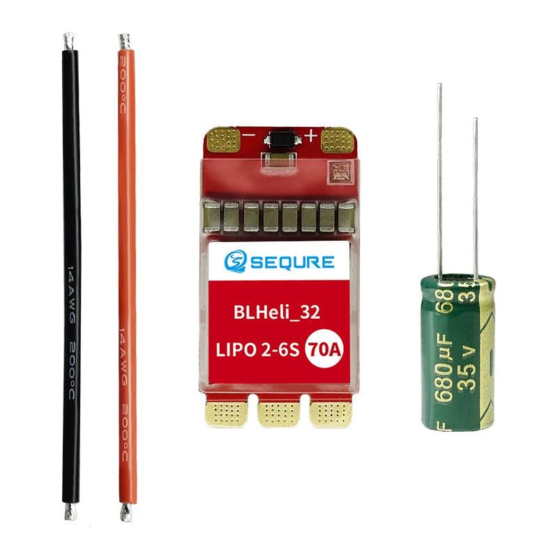 Регулятор моторов ESC 70A SEQURE SQESC 2670 2–6S BLHeli_32 для мультироторных систем фиксированных крыльев лодок (00-00028819) Регулятор моторов ESC 70A SEQURE SQESC 2670 2–6S BLHeli_32 для мультироторных систем фиксированных крыльев лодок (00-00028819)