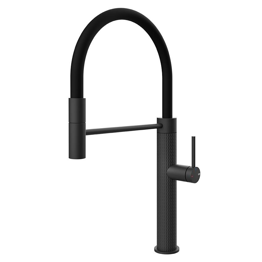 Смеситель для кухни Gessi 316 60012299 с гибким изливом Черный (196347)