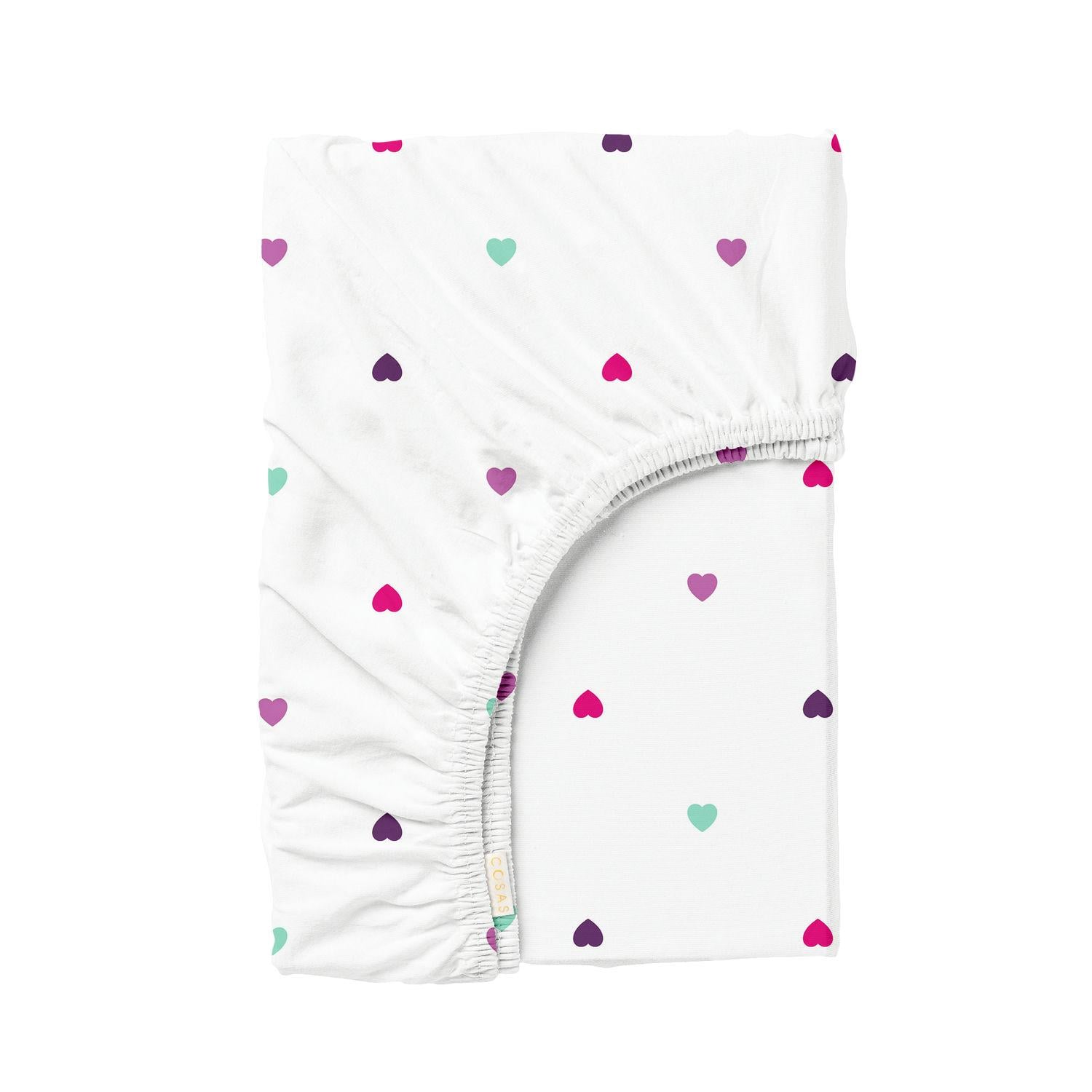 Простынь на резинке Cosas PLAYFUL HEARTS ранфорс 180х200х20 см (4822052397411)