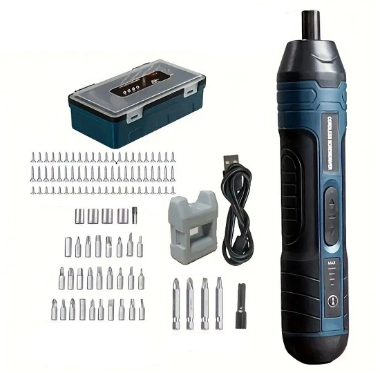 Викрутка акумуляторна з набором біт в кейсі