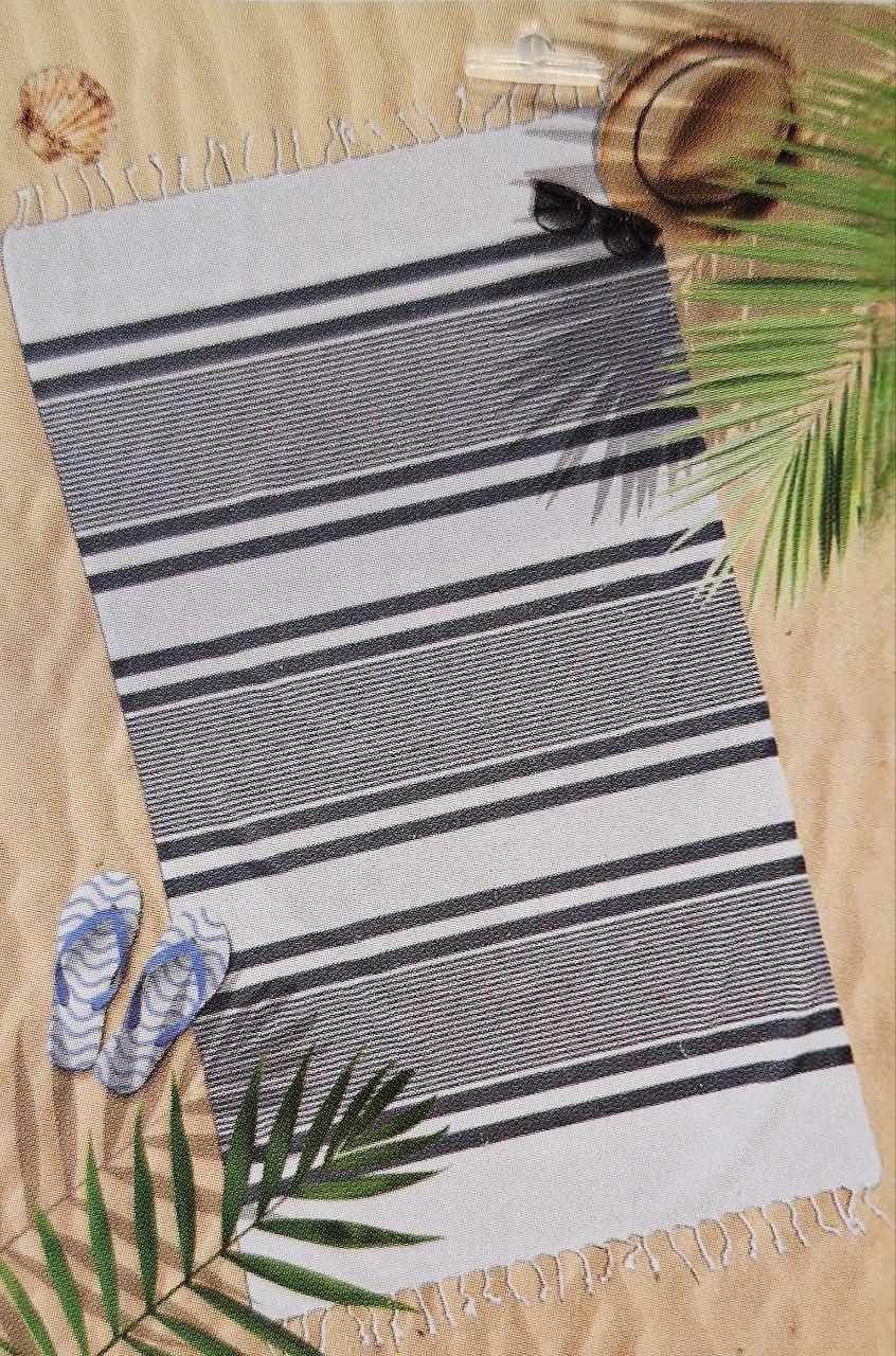 Полотенце хлопковое для сауны Hamam Towel 90х170 см Серый (2327)