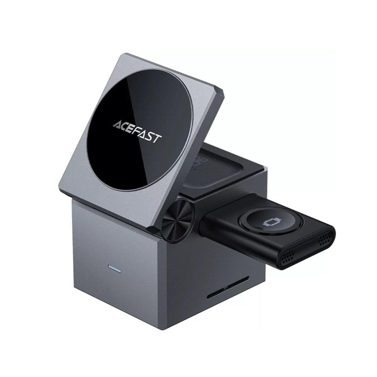 Зарядное устройство беспроводное Acefast E18 Rubik's Cube 3в1 Grey (6974316282884)