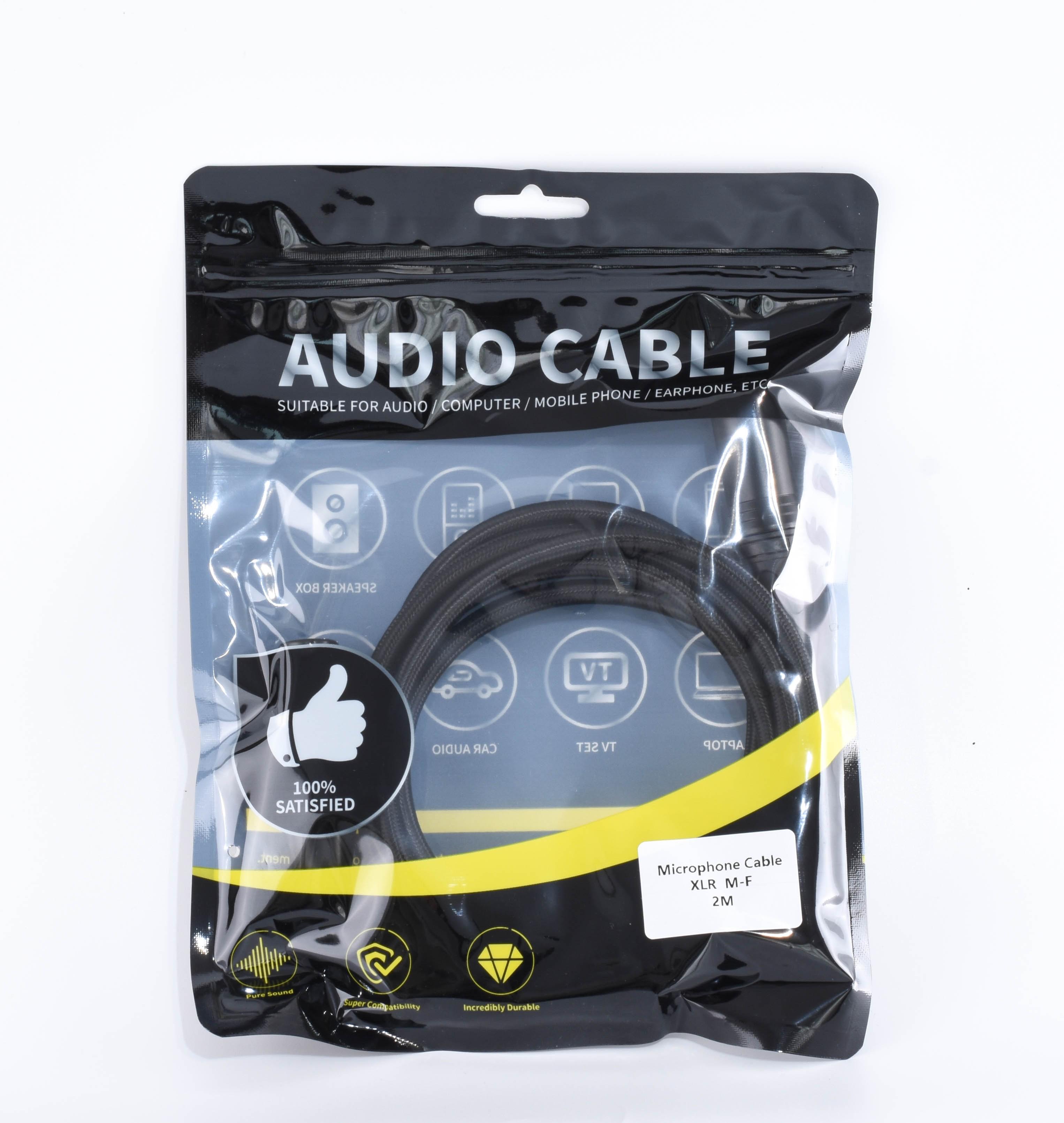 Кабель мікрофонний XLR мама-XLR тато Male to Female 2 м Чорний (0035) - фото 2 Кабель мікрофонний XLR мама-XLR тато Male to Female 2 м Чорний (0035) - фото 2