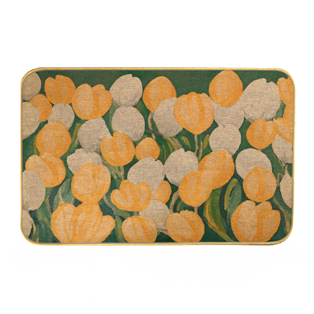 Коврик придверный Nature R35838-S 38х58 см Темно-зеленый/Бежево-желтый (33726486)