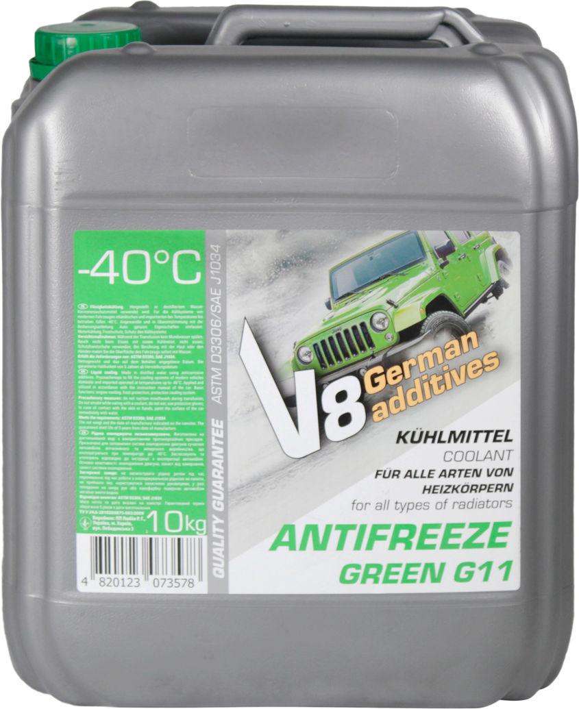Антифриз V8 G11 від -40 до +110 10 л Green (0100072)