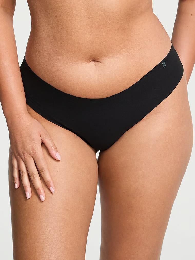 Трусики стринги Victoria's Secret No-Show Cotton Thong Panty S Черный (27152528)