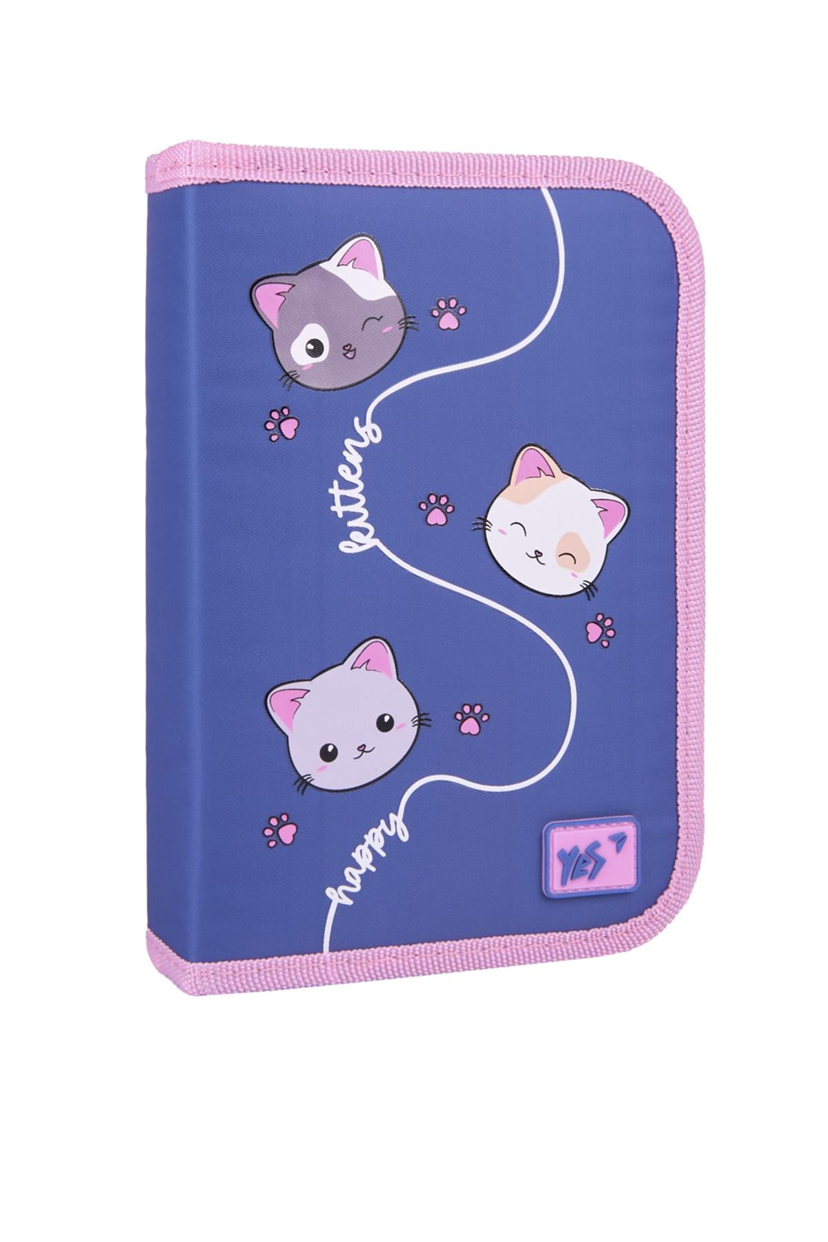 Пенал твердый одинарный YES Mewo-Meow 533623 с двумя клапанами (SKT001082233)