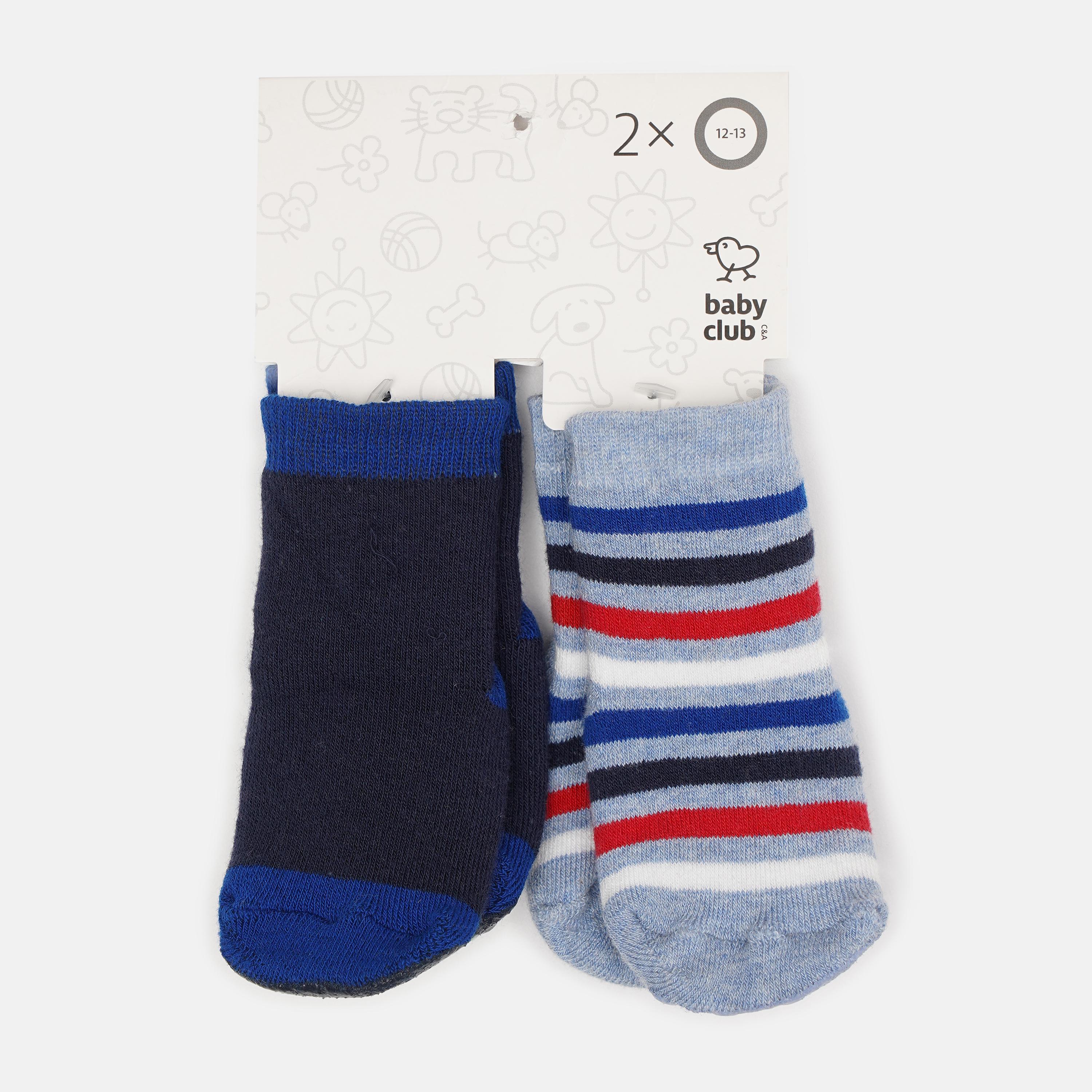 Шкарпетки C&A р. 14-15 2 пари Блакитний/Темно-синій (3188564365300)