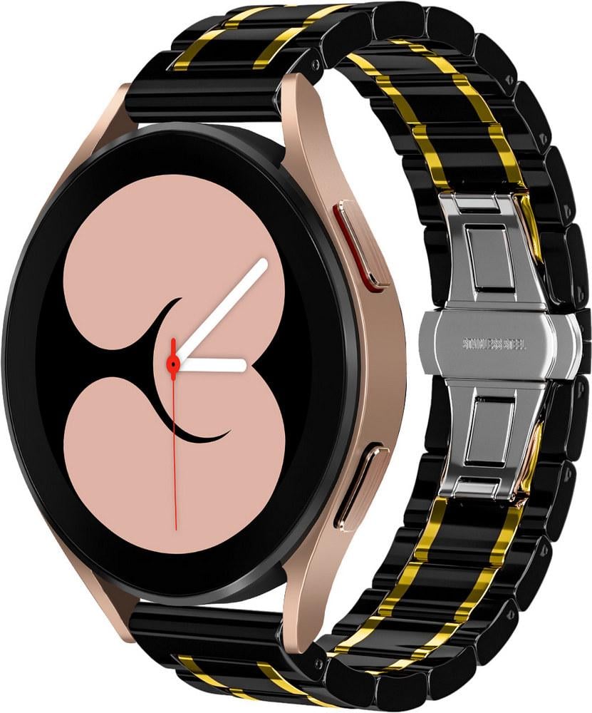 Ремінець керамічний Ceramo для Galaxy Watch 4 40 мм Black/Gold (28725-02)