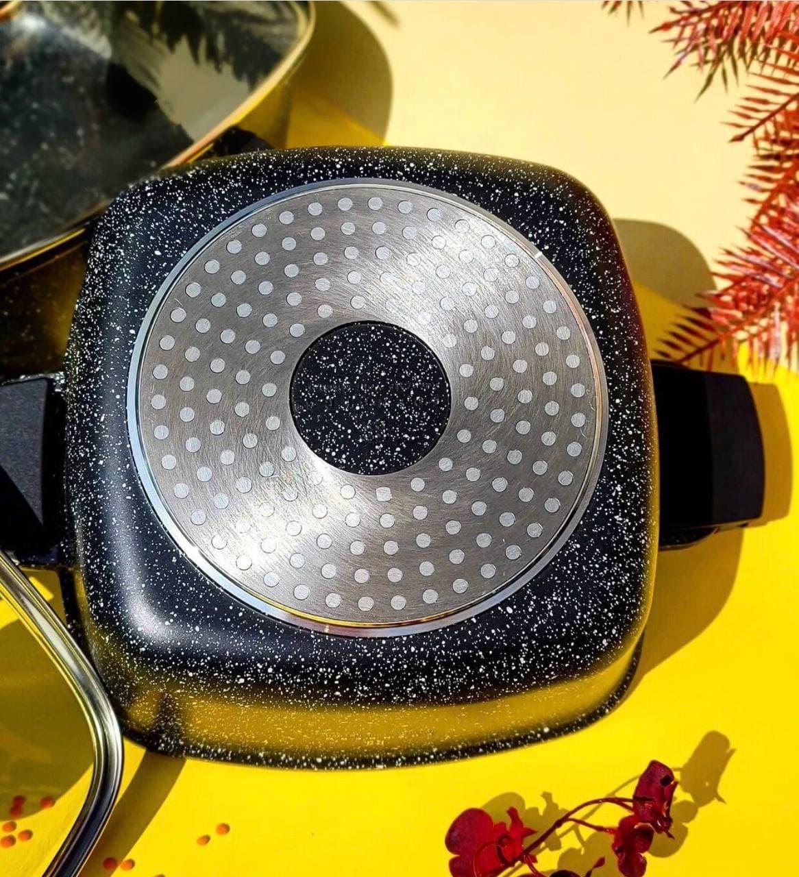 Набор кастрюль с мраморным антипригарным покрытием Edenberg ЕВ-8141 6 пр. Черный - фото 8 Набор кастрюль с мраморным антипригарным покрытием Edenberg ЕВ-8141 6 пр. Черный - фото 8