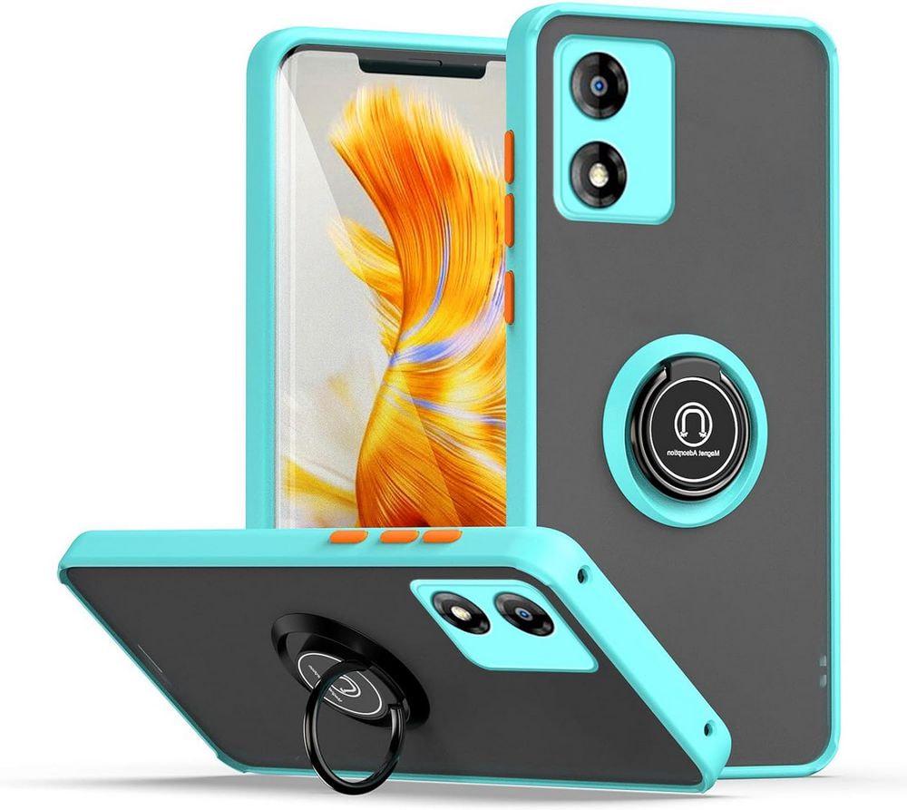 Защитный чехол MatteLuxe Motorola E13 (с кольцом) Light Blue (34067-0B)