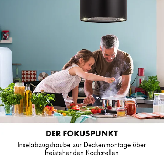 Вытяжка Klarstein Barett Island 558 м³/ч d 35 см (10032303) - фото 8 Вытяжка Klarstein Barett Island 558 м³/ч d 35 см (10032303) - фото 8