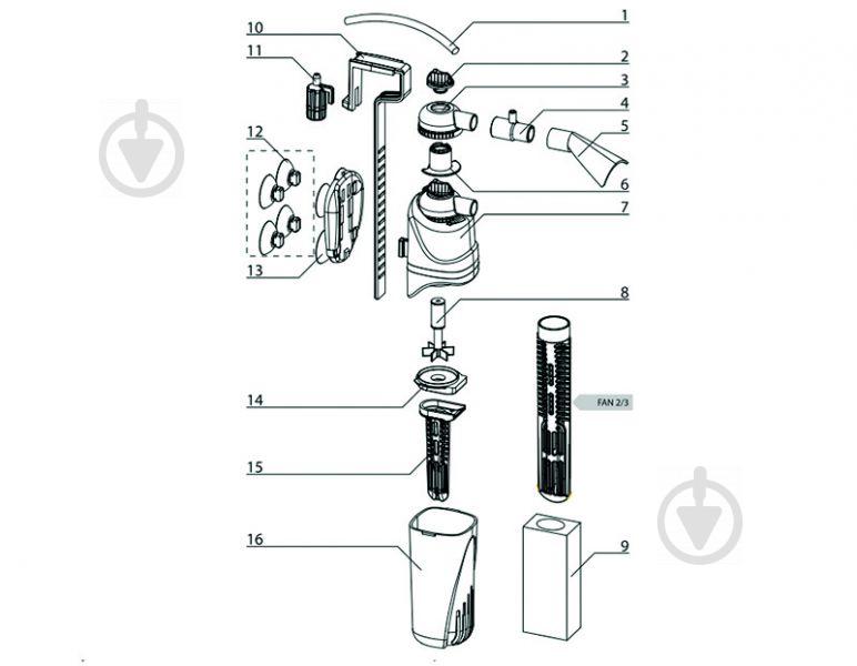 Фільтр для акваріума Aquael FAN 1 Plus 320 л/год до 100 л - фото 6