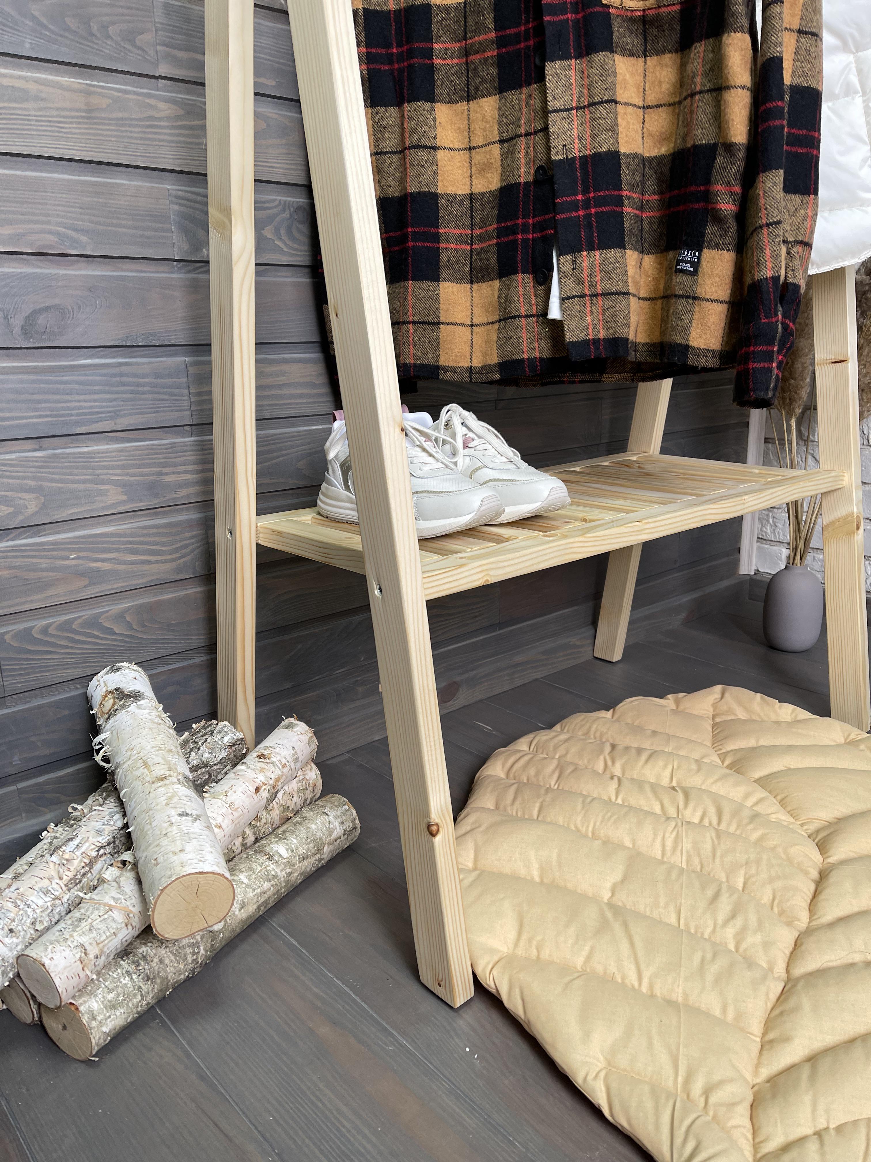 Стойка для одежды напольная деревянная 80х45х150 см (241) - фото 10 Стойка для одежды напольная деревянная 80х45х150 см (241) - фото 10