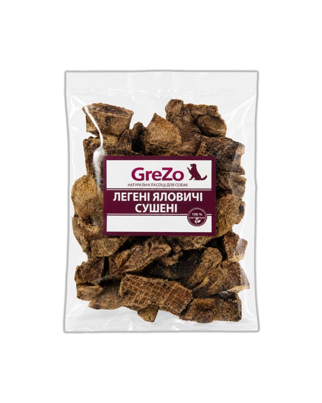 Легкие говяжьи GreZo сушеные для собак 100 г