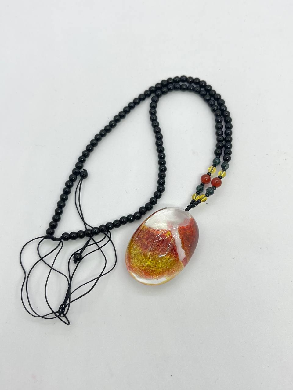 Бусы аквариумный кварц 40 см Разноцветный (10301)