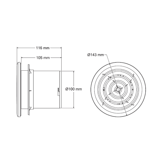 Вытяжной вентилятор Horoz AIRYMAX-3 12W с клапаном Белый (30078761) - фото 2 Вытяжной вентилятор Horoz AIRYMAX-3 12W с клапаном Белый (30078761) - фото 2