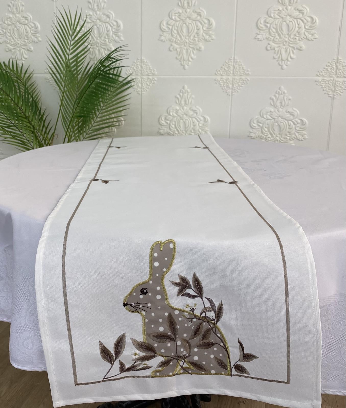 Дорожка пасхальная 40x160 см Easter Bunnies CN21724 Cream (CN15618)