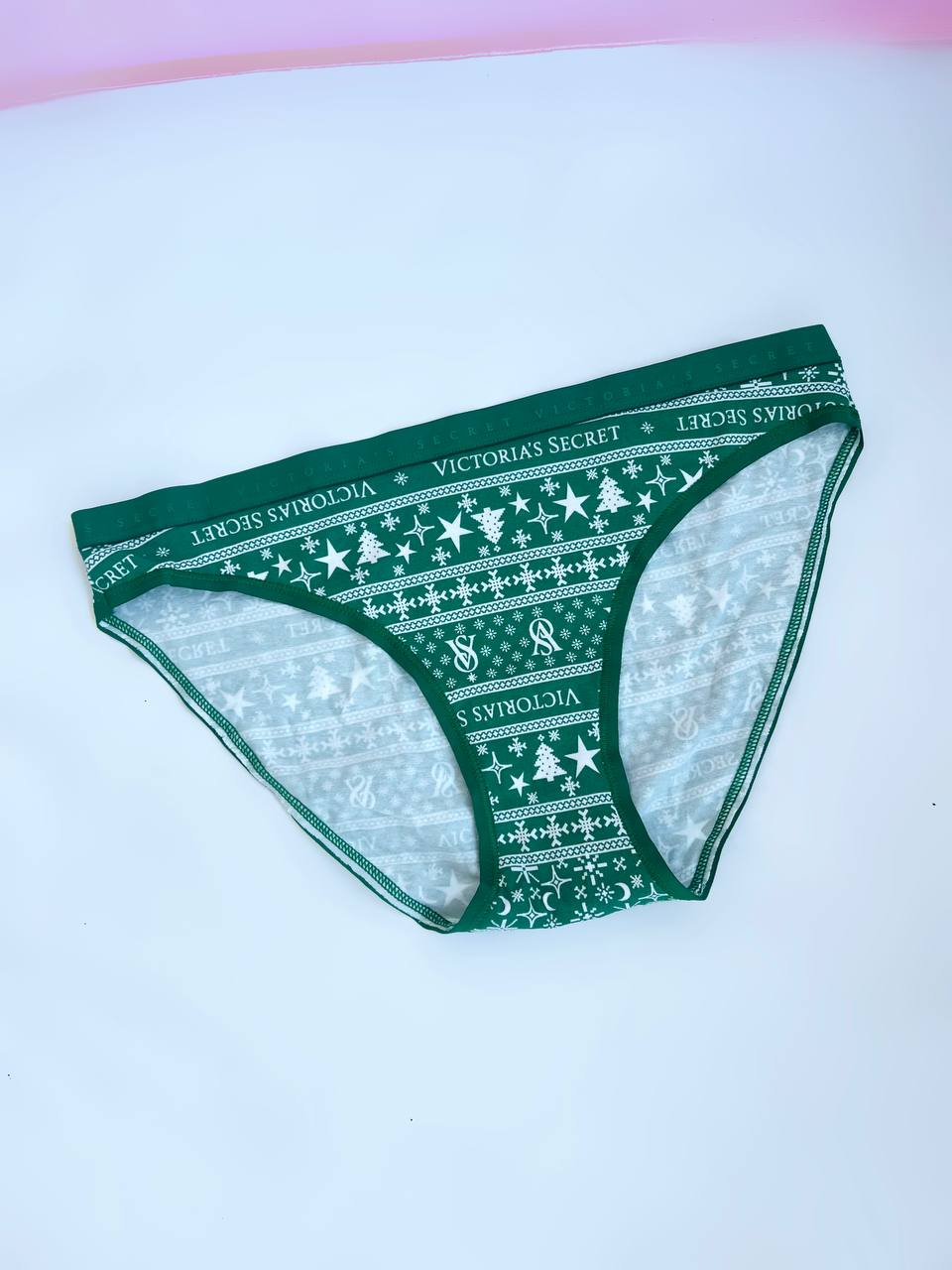 Труси Victoria's Secret Stretch Cotton Bikini Panty M Зелений (27305383)