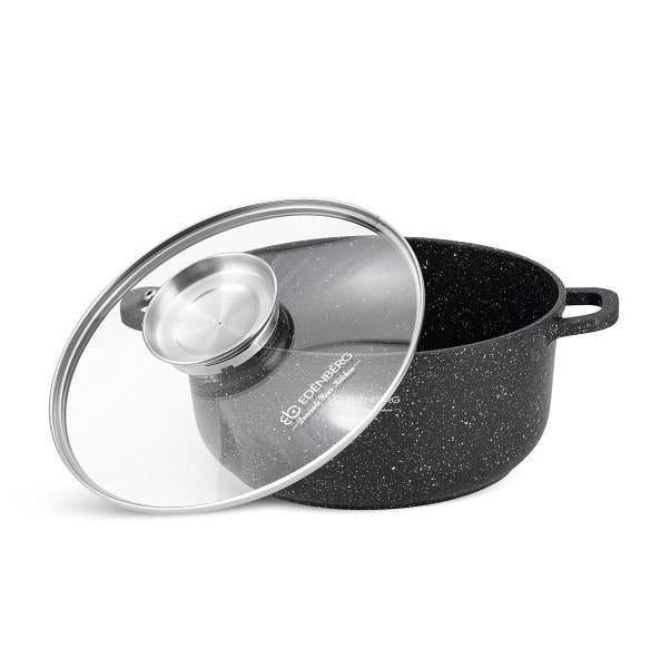 Кастрюля-казан Edenberg EB-8117 с мраморным покрытием и стеклянной крышкой 3,3 л 22 см (EB-8117) - фото 2 Кастрюля-казан Edenberg EB-8117 с мраморным покрытием и стеклянной крышкой 3,3 л 22 см (EB-8117) - фото 2