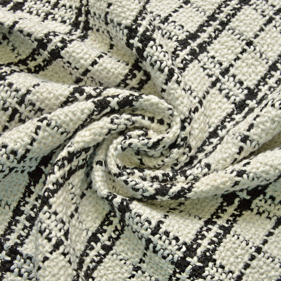 Ткань костюмная IDEIA Букле 1,5 м Белый/Черный (2200004138572)