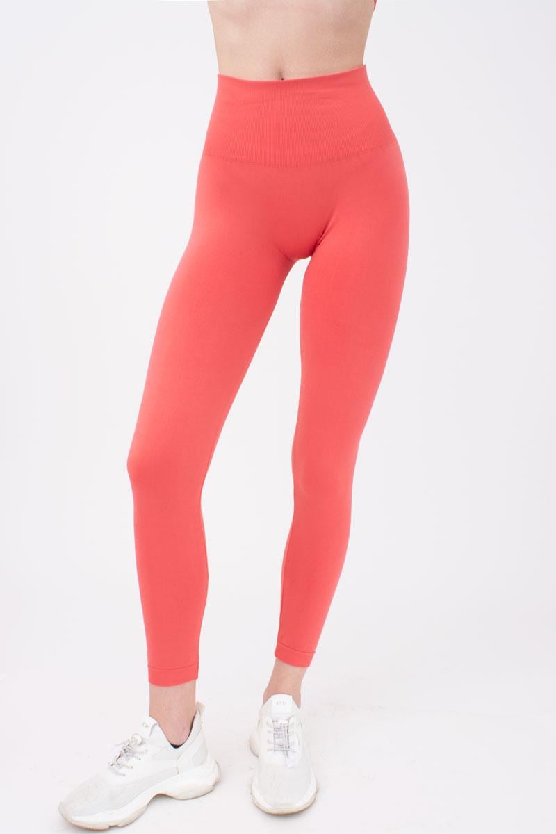 Леггинсы спортивные бесшовные Giulia LEGGINGS ENERGY с высокой талией S/M Pink (4823102997292)
