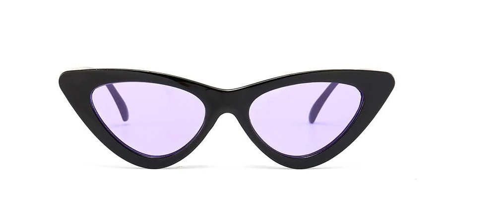 Очки треугольные солнцезащитные Кошачий глаз Черный/Сиреневый Очки треугольные солнцезащитные Кошачий глаз Черный/Сиреневый