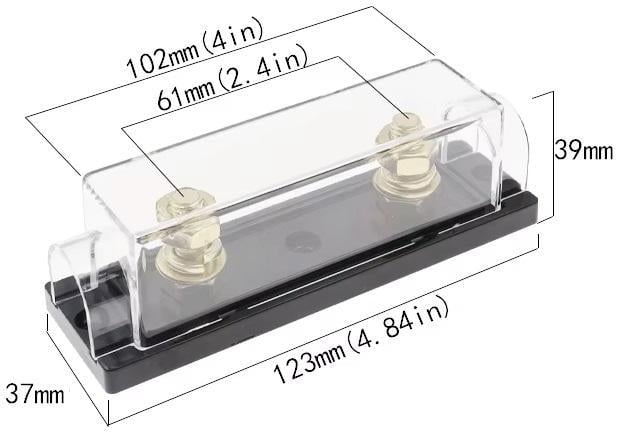 Корпус для запобіжника ANL FUSE силового/плавкого M8 (ANL-BOX) - фото 3 Корпус для запобіжника ANL FUSE силового/плавкого M8 (ANL-BOX) - фото 3