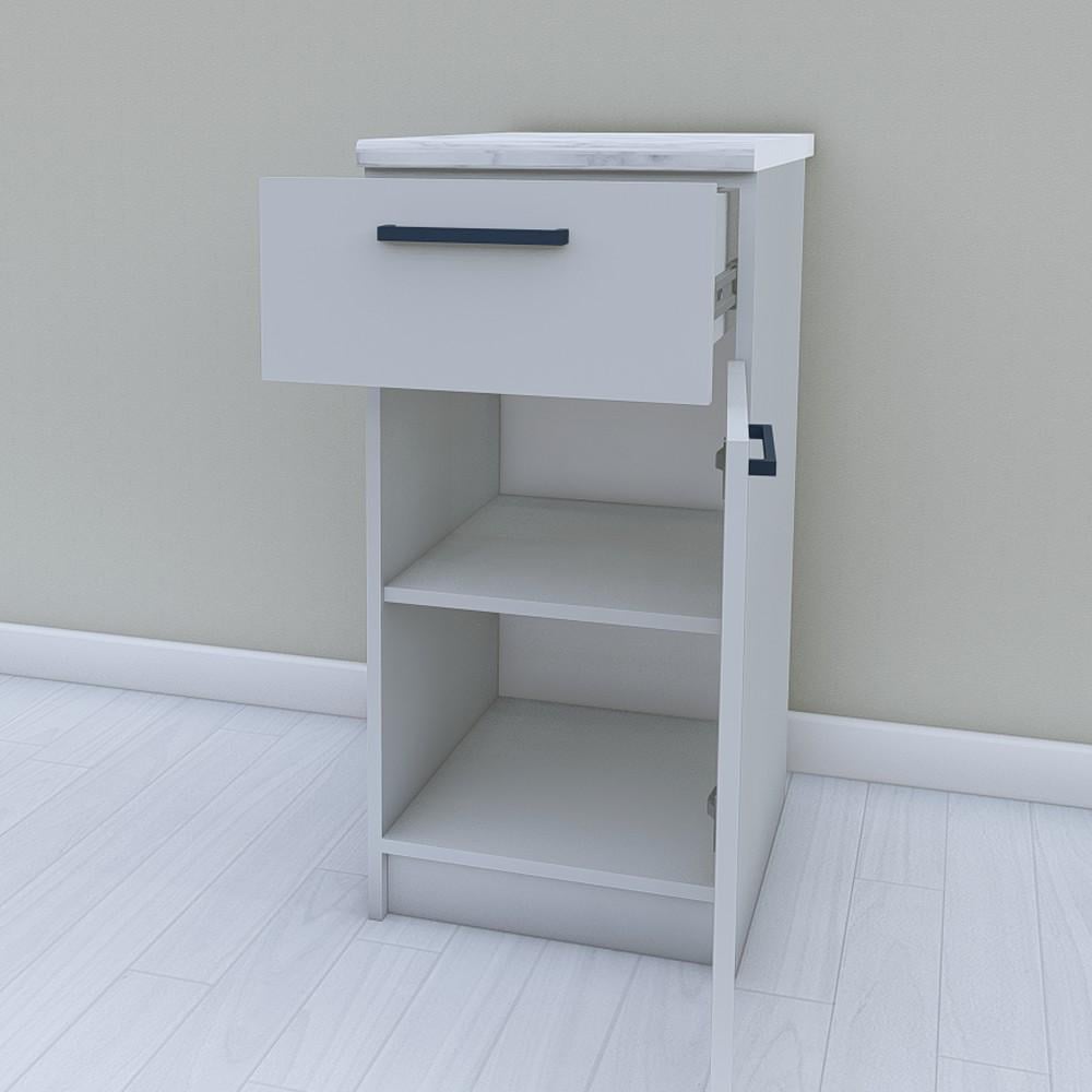 Модуль для кухни нижний без столешницы 400 мм Светло-серый (МП4) - фото 2