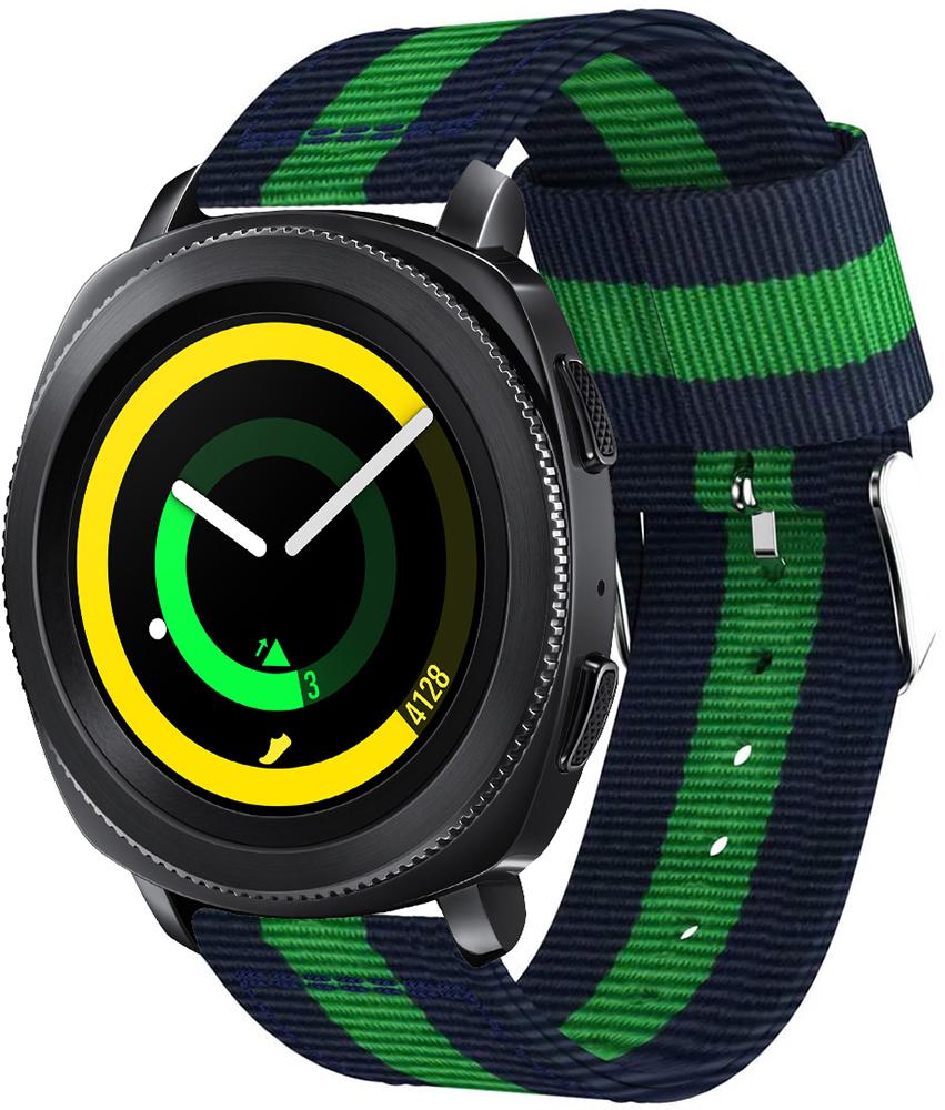 Ремешок тканевый Canvas для Samsung Gear Sport Blue/Green (20547)