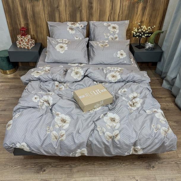 Постільна білизна Lelit полікотон полуторний Світло-сірий (P-0074)