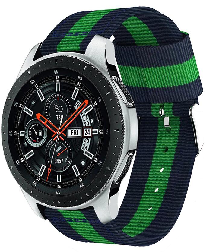 Ремінець тканинний Canvas для Samsung Galaxy Watch 46 мм Blue/Green (19649)