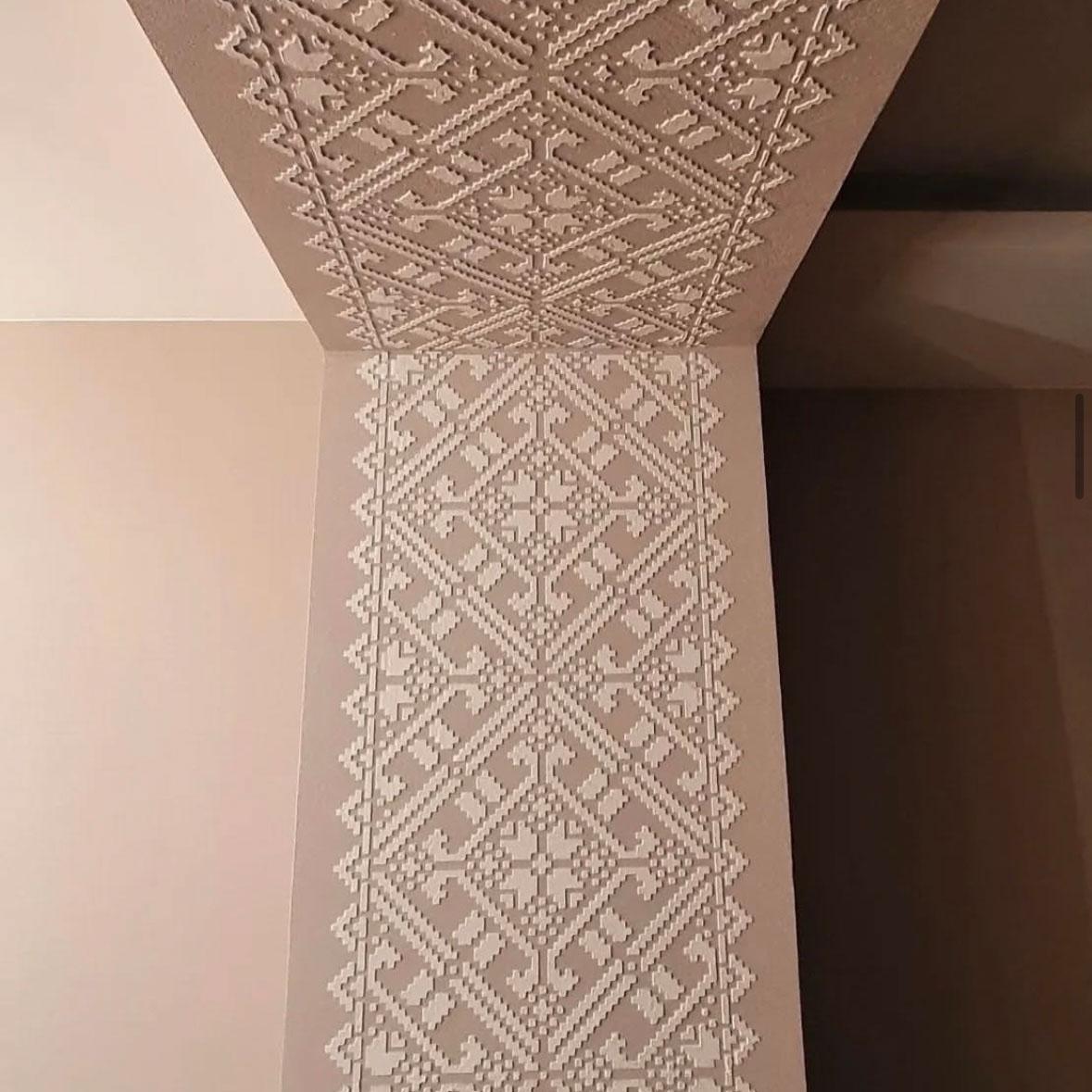 Трафарет DFA український візерунок вишиванка для штукатурки та фарби 0,3-1 мм (Z00006-d)