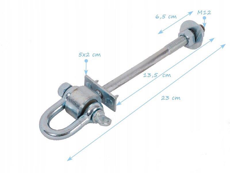Карабін для кріплень гойдалки KBT D + 140 мм х М12 і елементів дитячого майданчика (811.004.010.001) - фото 2