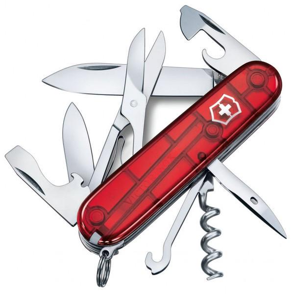 Туристический нож складной Victorinox Transparent Red Blister (1.3703.TB1)