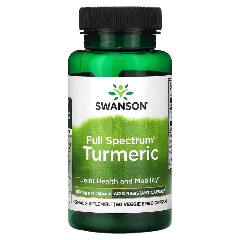Куркума Swanson Turmeric 750 mg 60 капсул