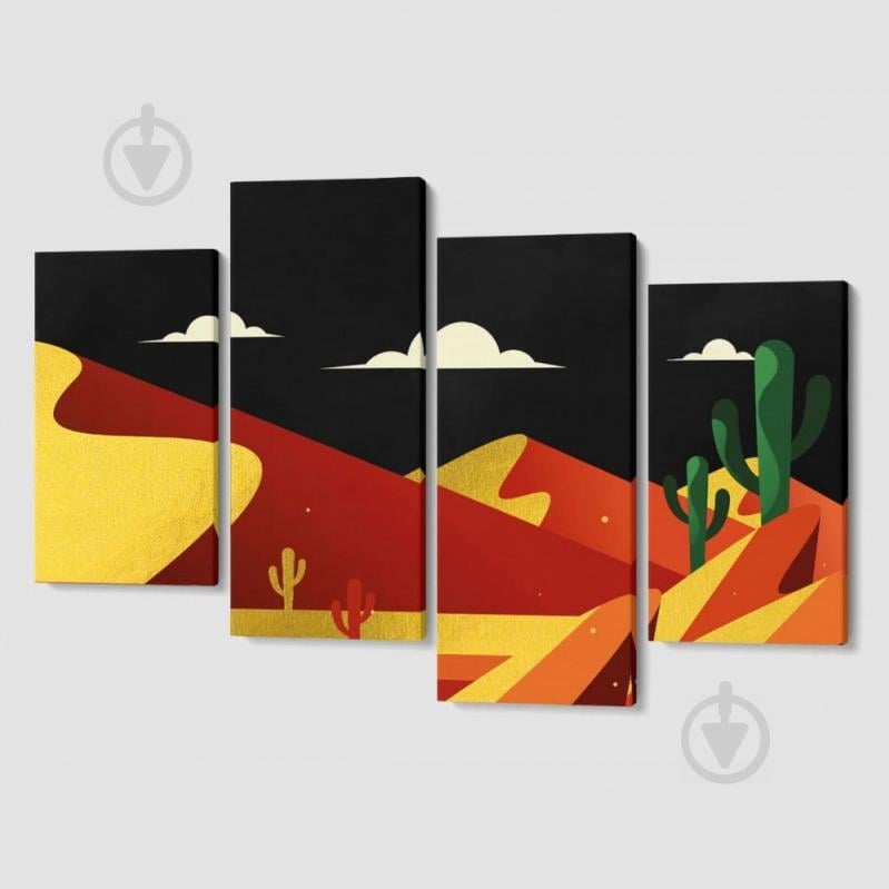 Модульная картина из четырех частей Malevich Store 130x90 см Desert (MK412820)
