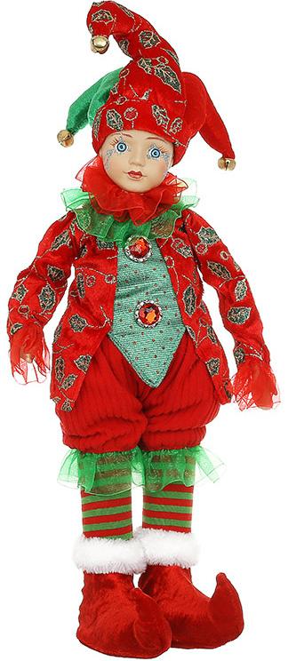 Музыкальная игрушка Арлекин с функцией движения головы 46 см Красный с зеленым