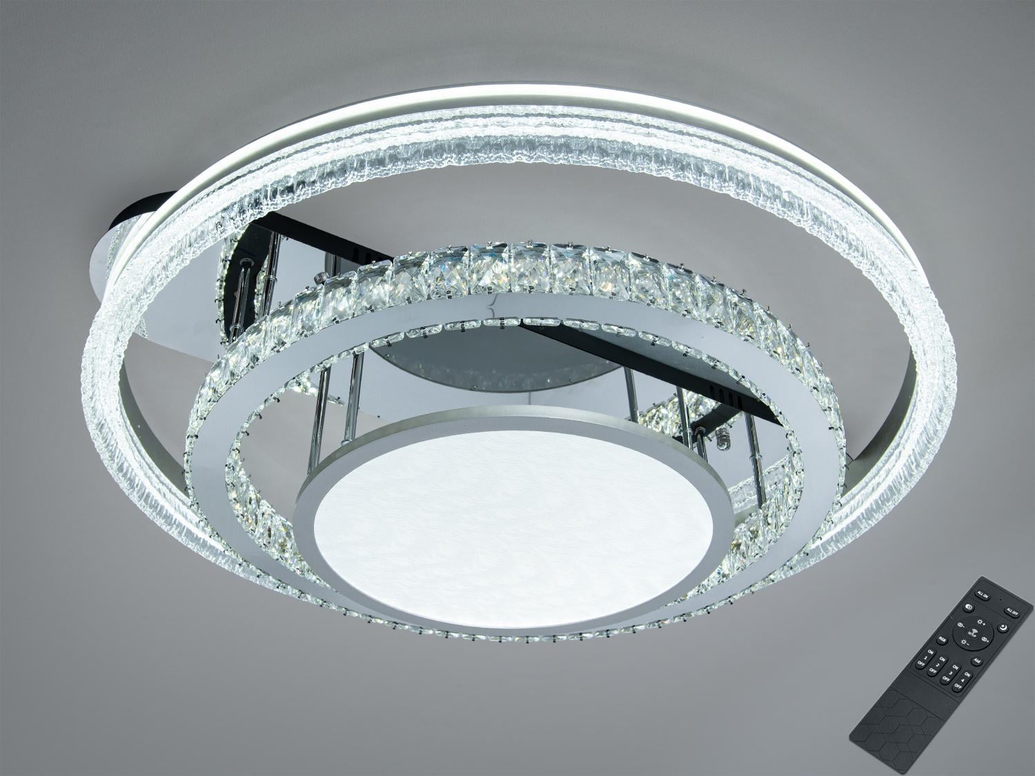 Люстра LED потолочная/пульт 195W 8818/800/600/400 Хром Люстра LED потолочная/пульт 195W 8818/800/600/400 Хром