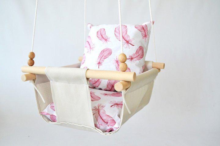 Дитяча гойдалка Infancy Легка пір'їнка Молочий (10142280) - фото 6 Дитяча гойдалка Infancy Легка пір'їнка Молочий (10142280) - фото 6