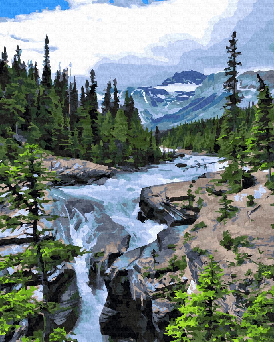 Картина по номерам Река в горах Карпатах 40х50 (GX43107)