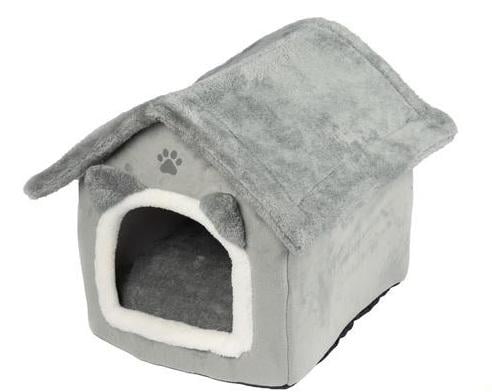 Лежанка-будиночок для кішки Purlov 25706 Сірий (25706) Лежанка-будиночок для кішки Purlov 25706 Сірий (25706)